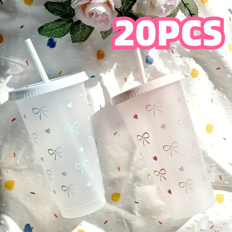 Coffee Tea Day - 20 шт., пластиковая чашка с бантом