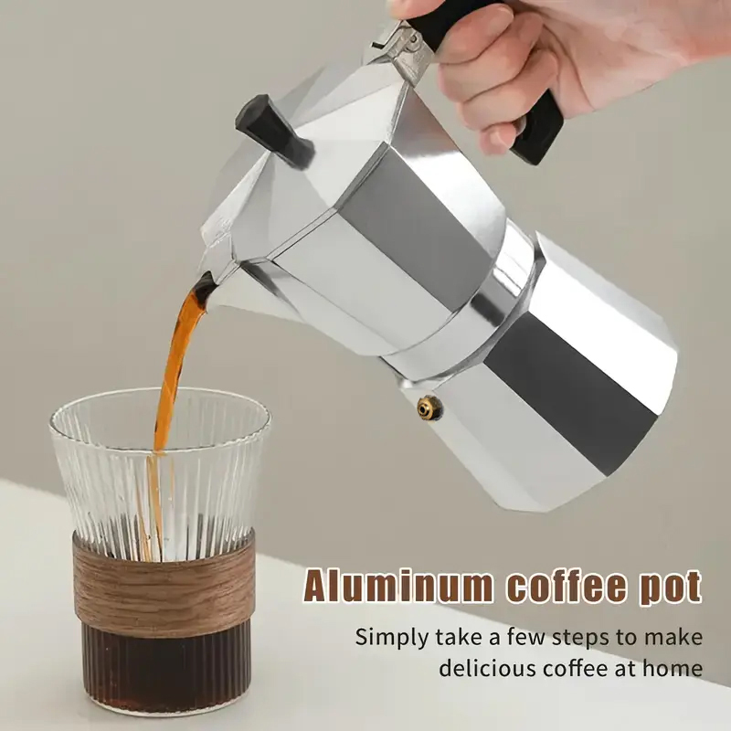Moka Pot Stove - Классическая алюминиевая мока-кофеварка 50-300 мл для