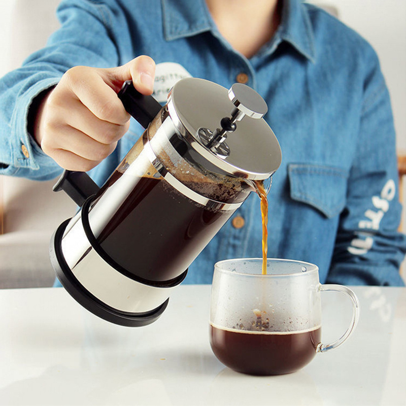 Coffee Tea Press - Кофейник-френч-пресс с фильтром из высокопрочного боросиликатного